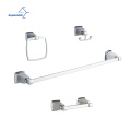 Aquacubic 4 Pieces Bathroom Accessories Include 24 Inch Towel Bar Set Toilet Paper Holder Towel Ring and Robe Hook